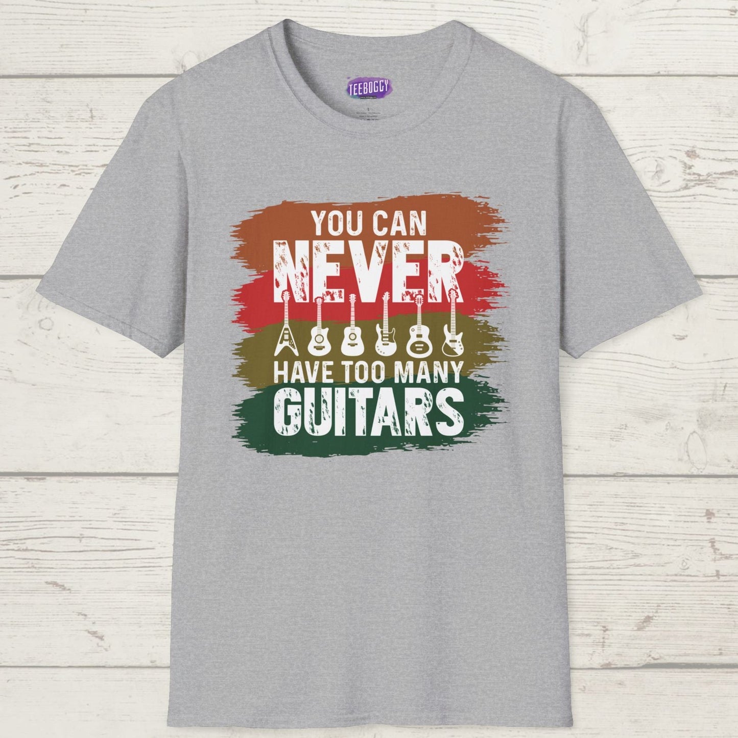 Guitar Statement T-Shirt - Grunge Colorful Slogan