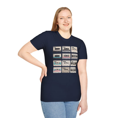 Cassette Tape Nostalgia T-Shirt — Vintage Audio Mix Design