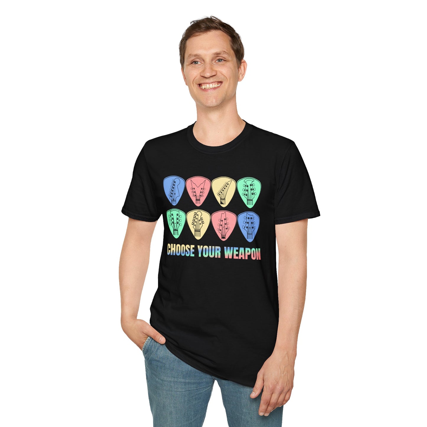 Guitar Plectrum T-Shirt - Choose Your Weapon