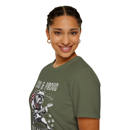 British Bulldog Rock T-Shirt — "Loud & Proud, Rule Brittania"