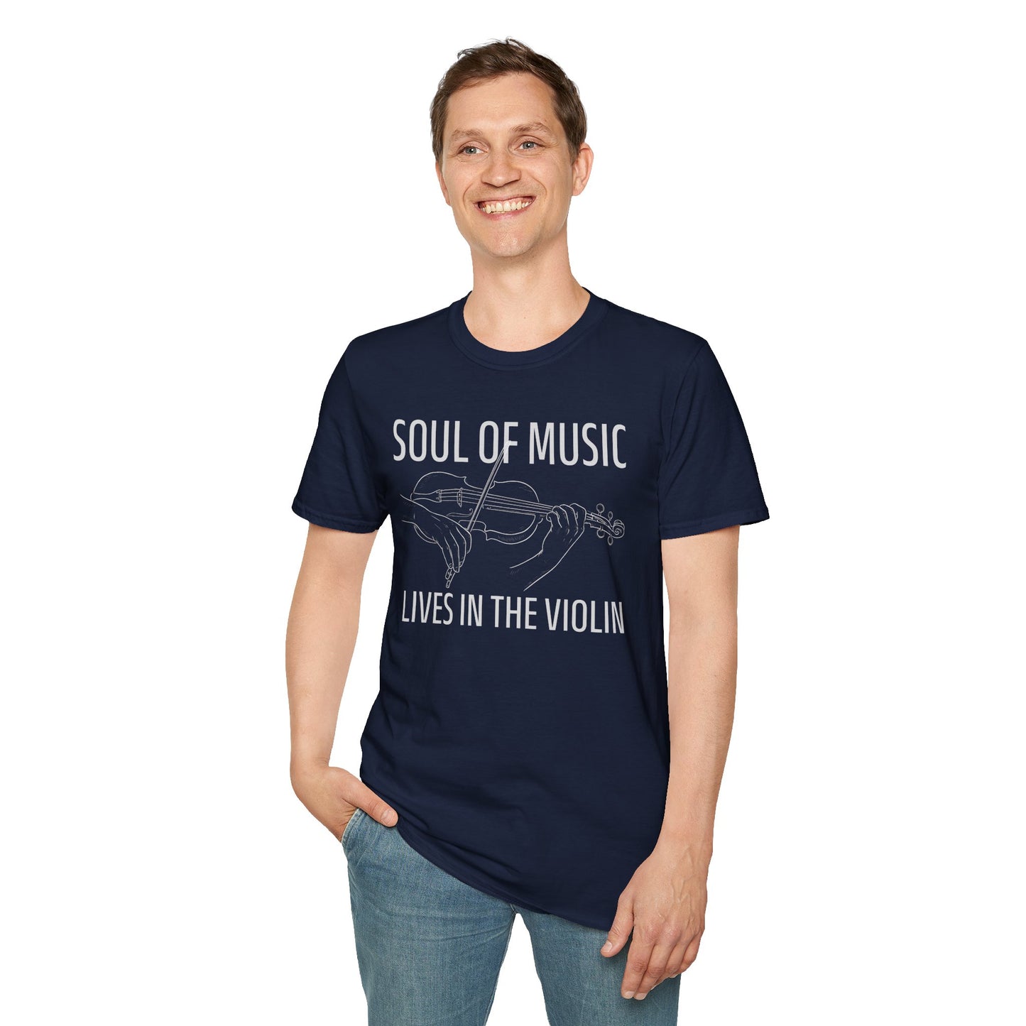 Violin T-Shirt - Soul of Music, Lives in the Violin