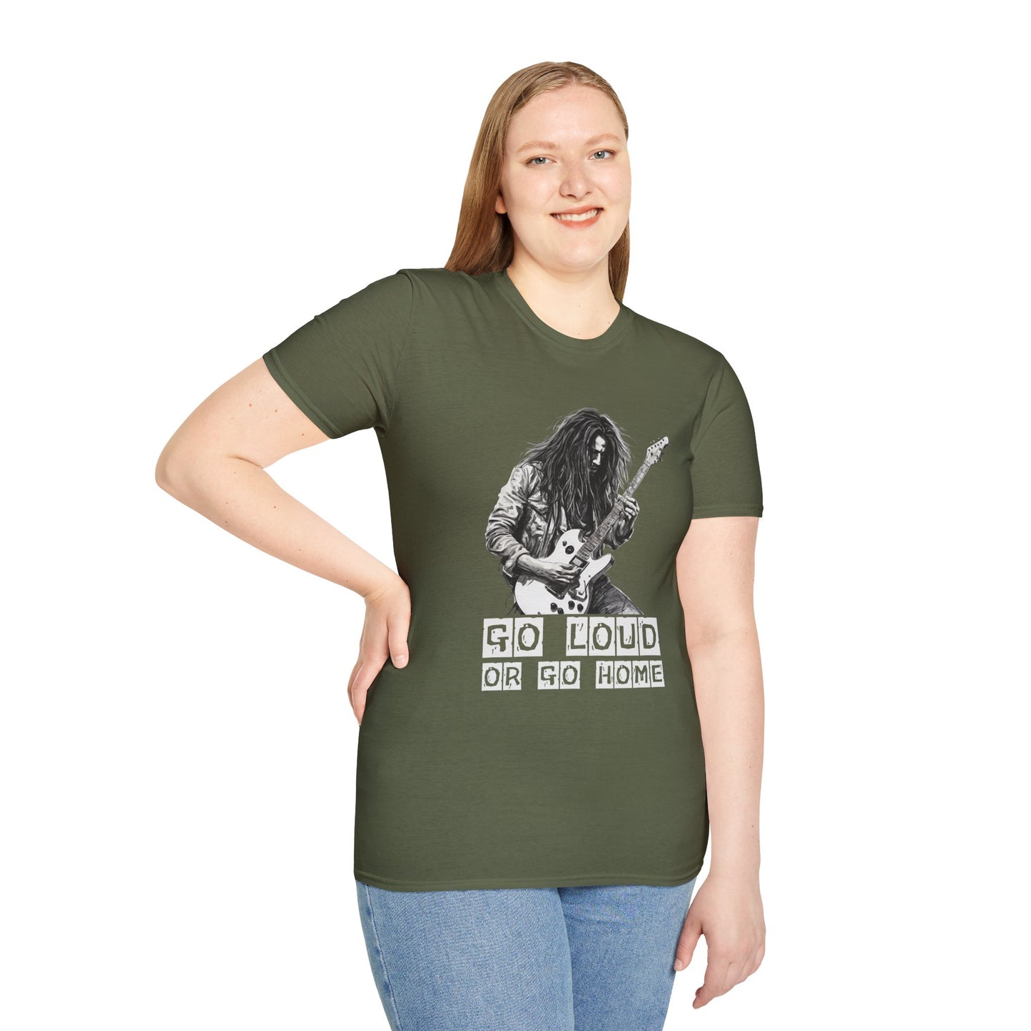 Rock Guitar T-Shirt — "Go Louid or Go Home" Graphic Tee
