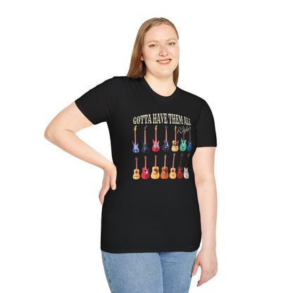 Guitar Shapes Unisex T-Shirt - Gotta Have Them All