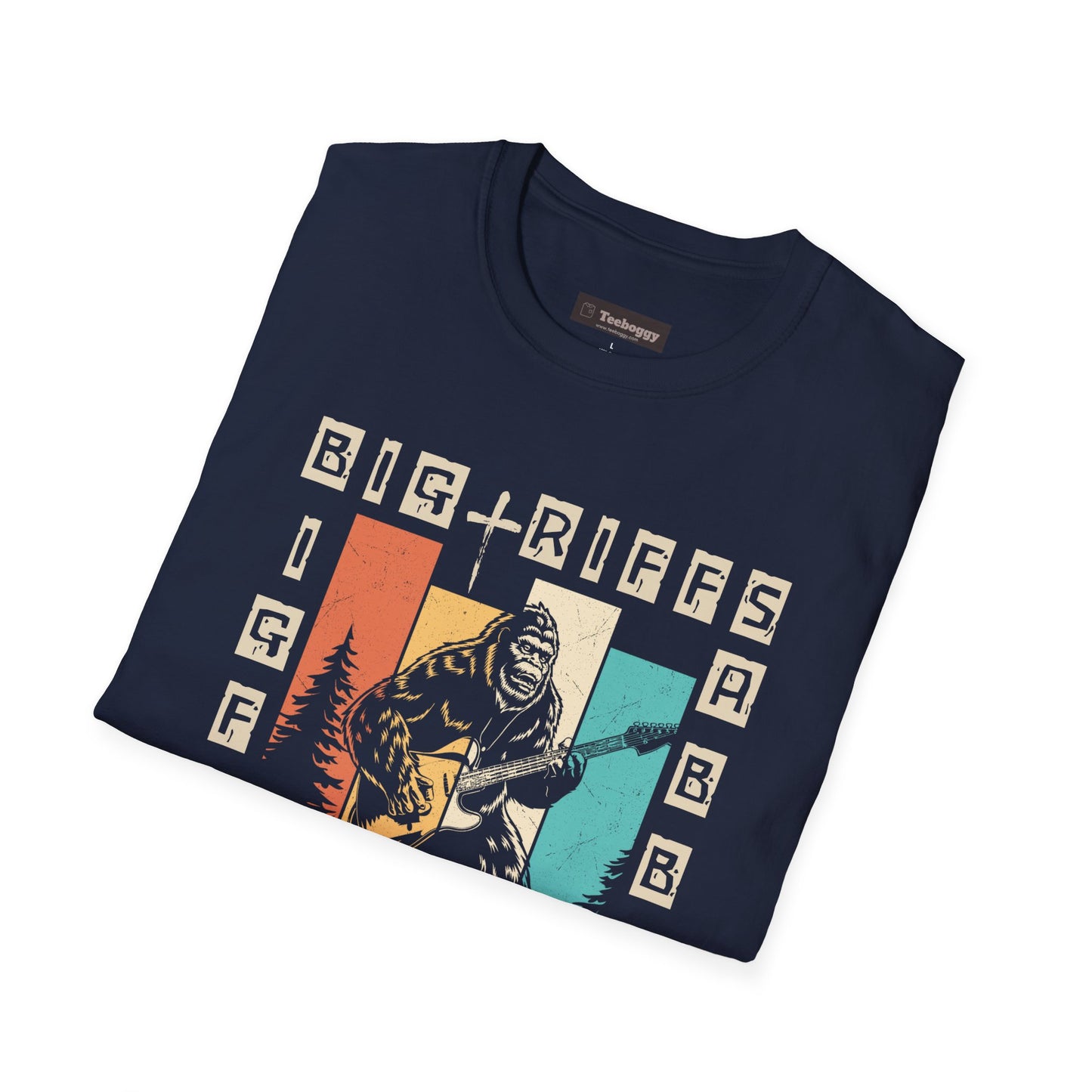 Bigfoot Guitar Graphic T-Shirt — Heavy Metal Wilderness Band Tee