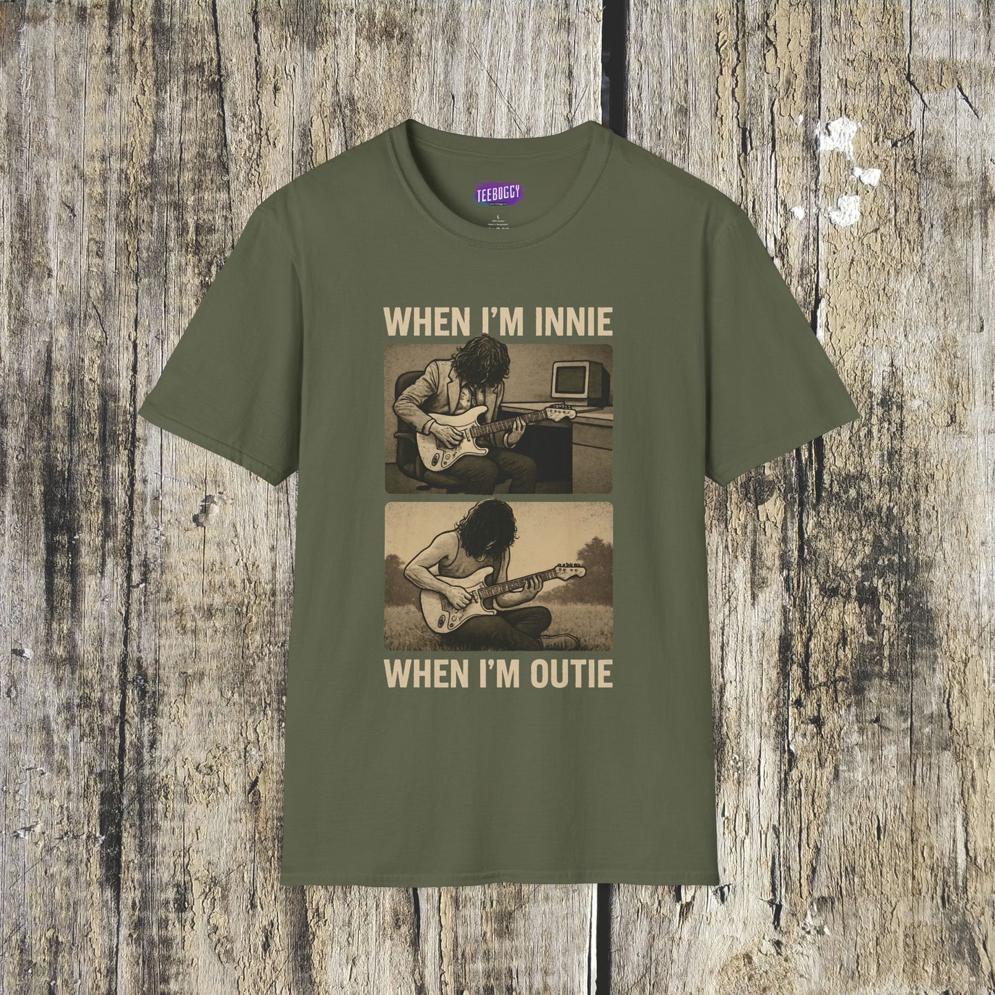 Severance Guitarist, Innie & Outie T-Shirt