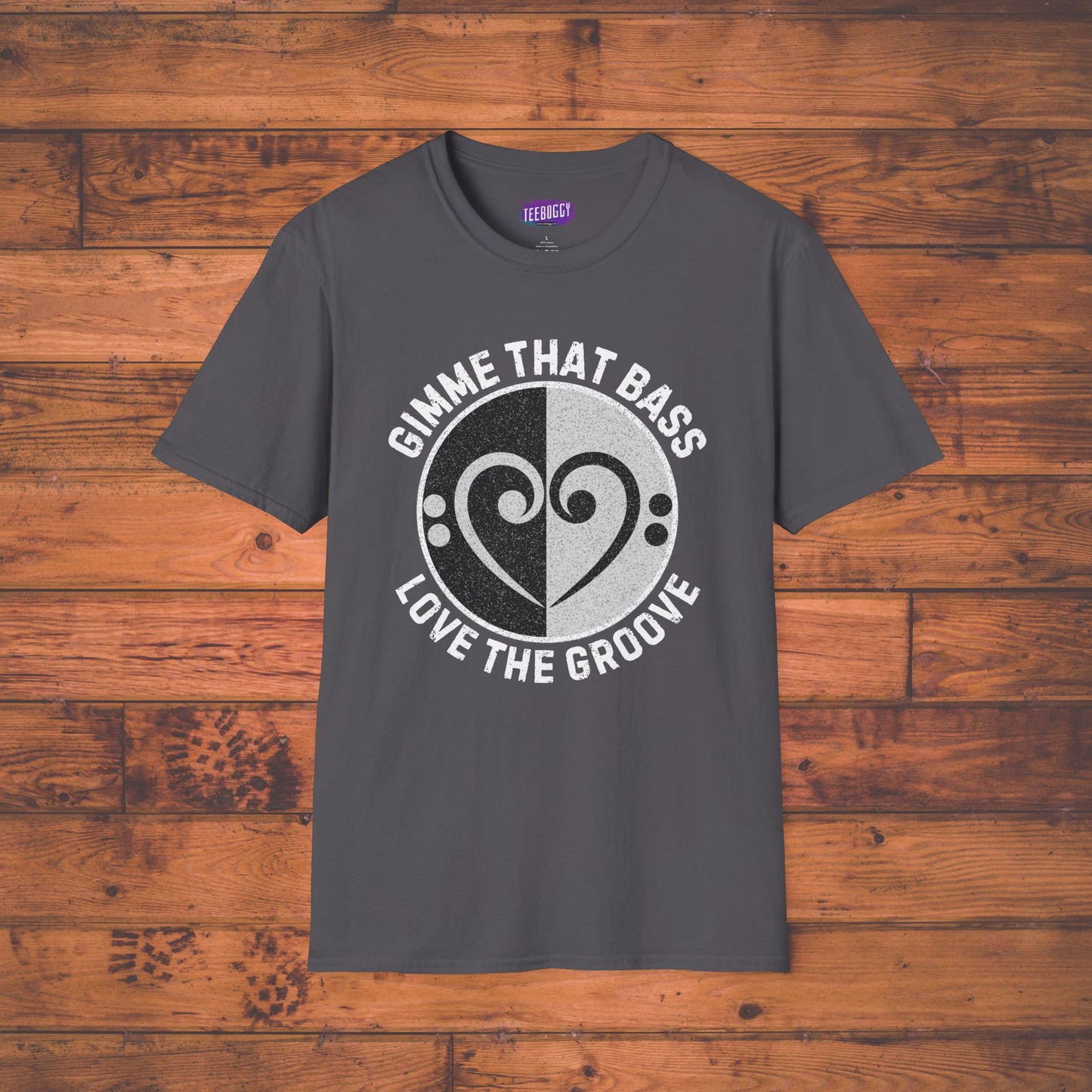 Bass Clef Heart Unisex T-Shirt - Feel the Bass, Love the Groove