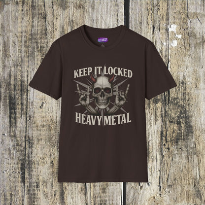 Skull Heavy Metal T-Shirt - Keep it Locked