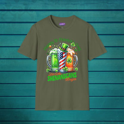 St Patrick's Day T-Shirt - Patriotic Irish American Shenanigans