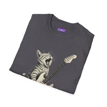 Cat Rock Unisex T-Shirt - Hell Yeah Guitarist Tee
