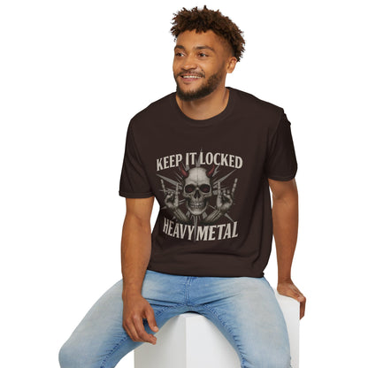 Skull Heavy Metal T-Shirt - Keep it Locked