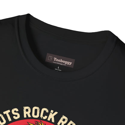 Roots Rock Reggae Lion Guitar T-Shirt — One Love Music Tee