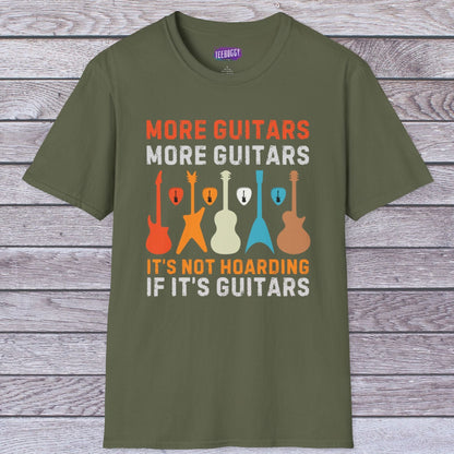 Guitar Quote T-Shirt, More Guitars More Guitars