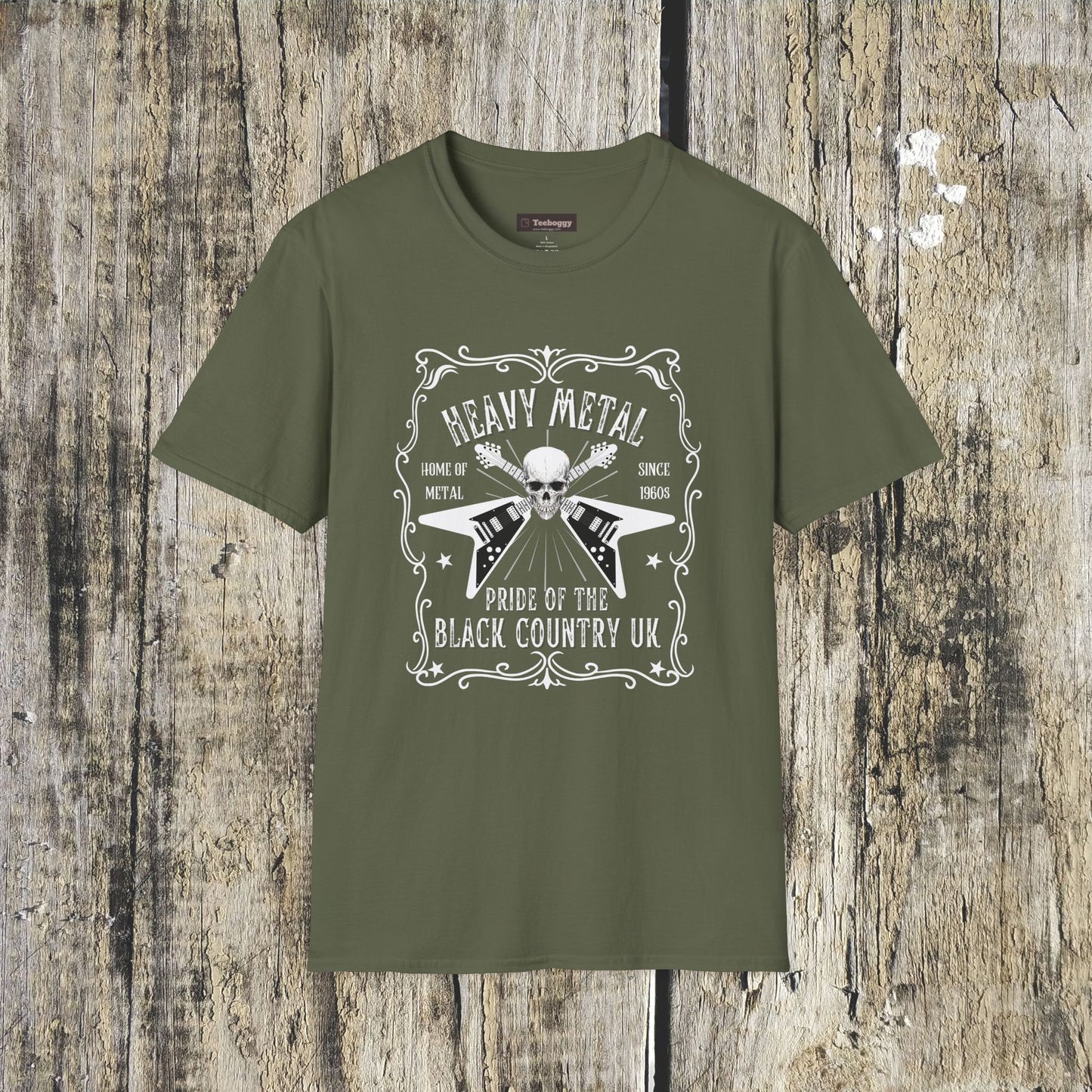 Black Country, Whisky Label Style Heavy Metal T-Shirt