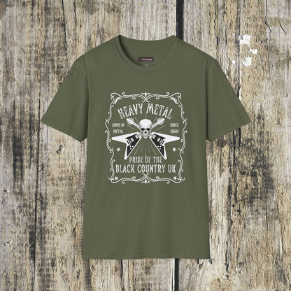 Black Country, Whisky Label Style Heavy Metal T-Shirt