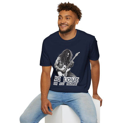 Guitarist Shredding Unisex T-Shirt - 'Go Loud or Go Home'