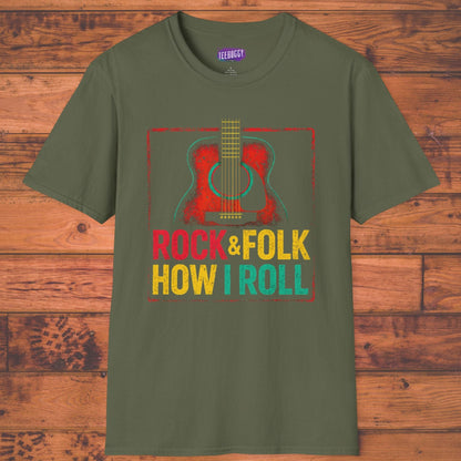 Acoustic Guitar T-Shirt - Rock & Folk Music Lovers