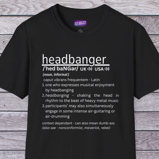 Headbanger T-Shirt - Dictionary Definition Fun Tee