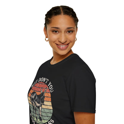 Funny Donkey 'Why Don't You Kiss My Ass!' T-Shirt