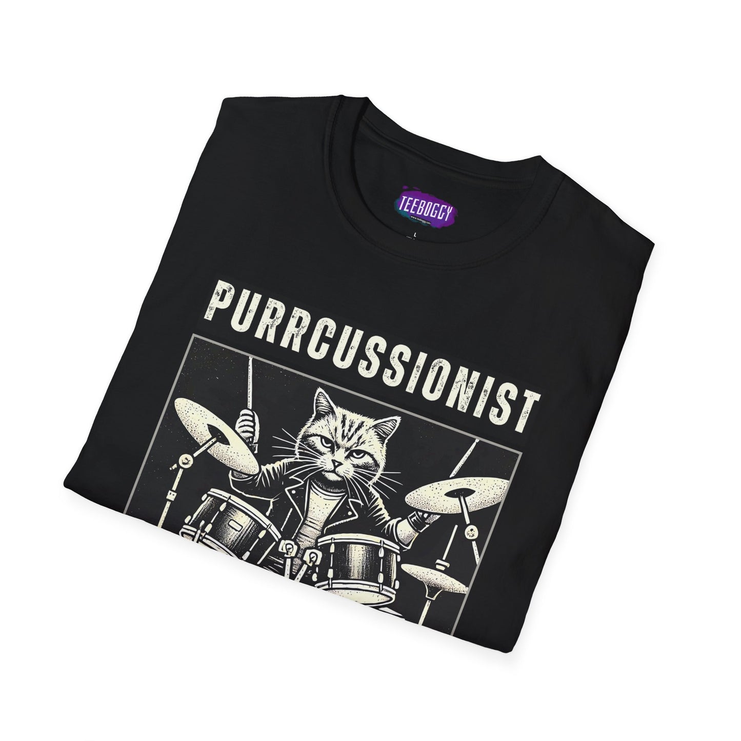 Cat Rocker T-Shirt - Purrcussionist