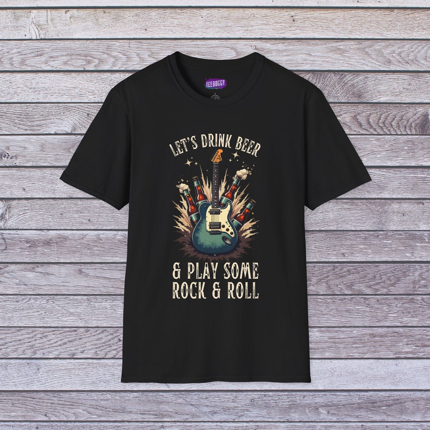 Graphic T-Shirt Let's Drink Some Beer and Play Some Rock & Roll