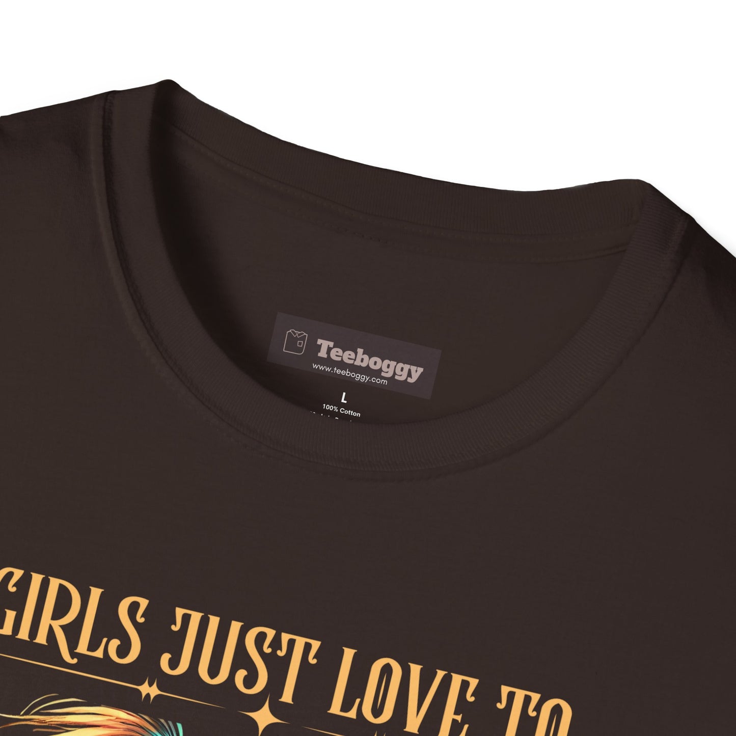 Girls Just Love to Rock & Roll T-Shirt — Female Guitarist Rock Tee