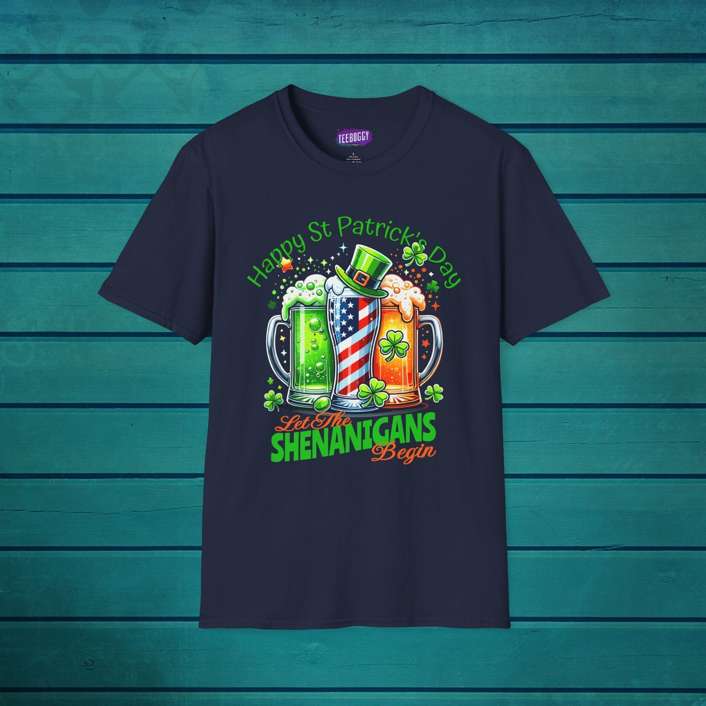 St Patrick's Day T-Shirt - Patriotic Irish American Shenanigans