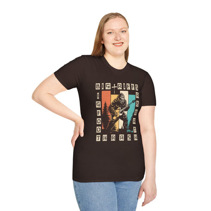 Bigfoot Guitar Graphic T-Shirt — Heavy Metal Wilderness Band Tee