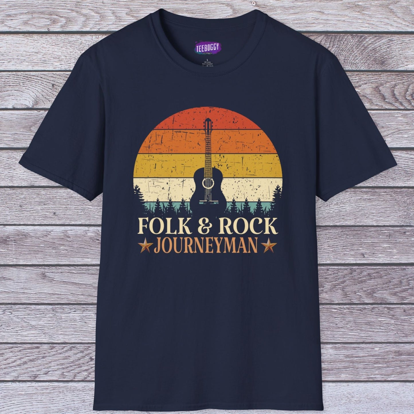Guitar Sun Unisex T-Shirt Folk & Rock Journeyman Music Lover Tee