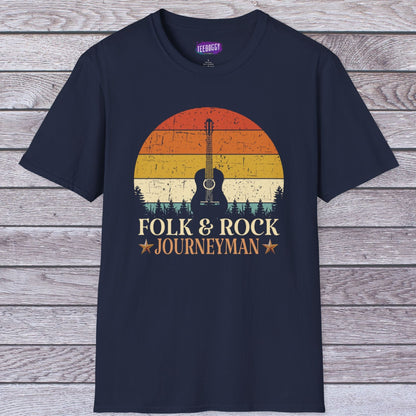 Guitar Sun Unisex T-Shirt Folk & Rock Journeyman Music Lover Tee