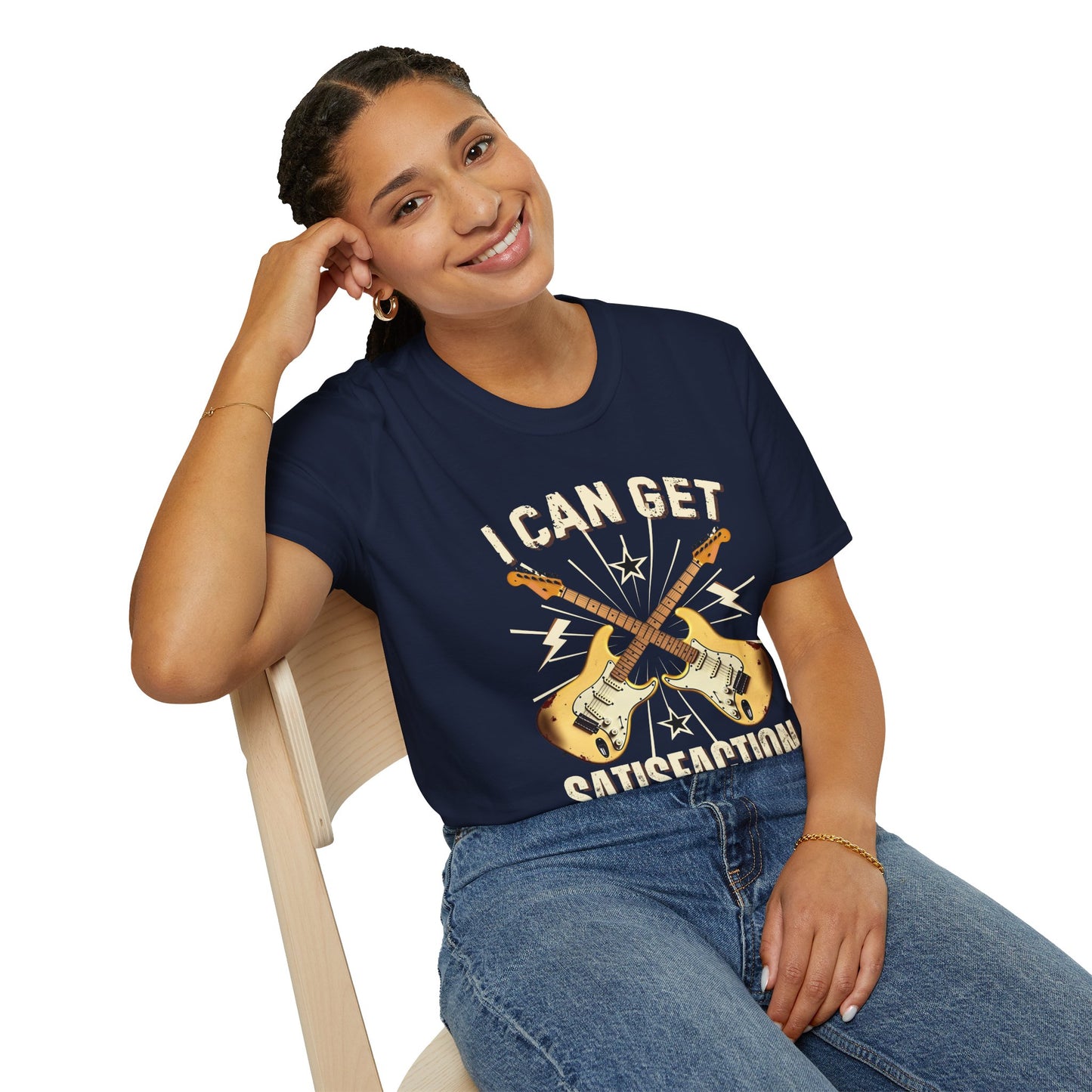 I Can Get Satisfaction T-Shirt — Stratocaster Guitar Rock Tee