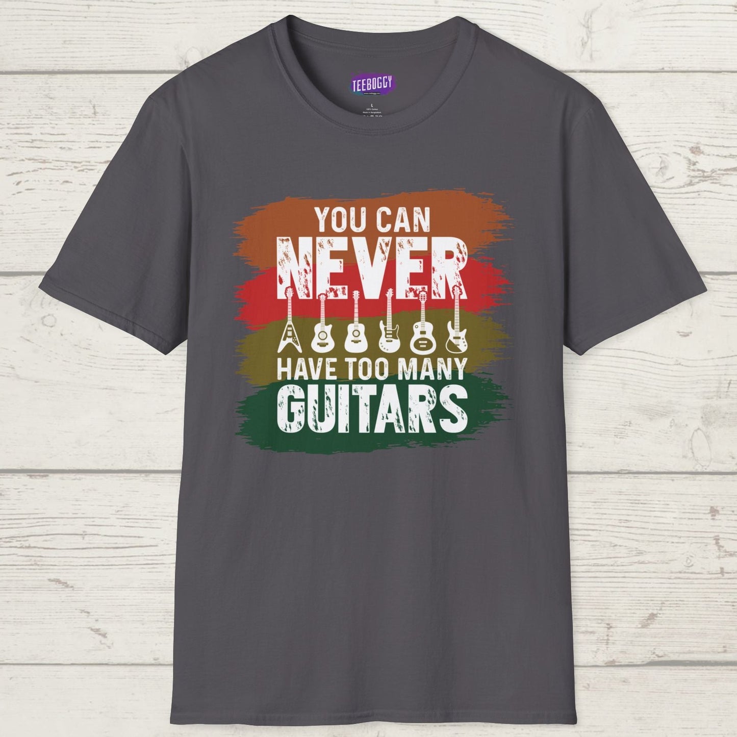 Guitar Statement T-Shirt - Grunge Colorful Slogan