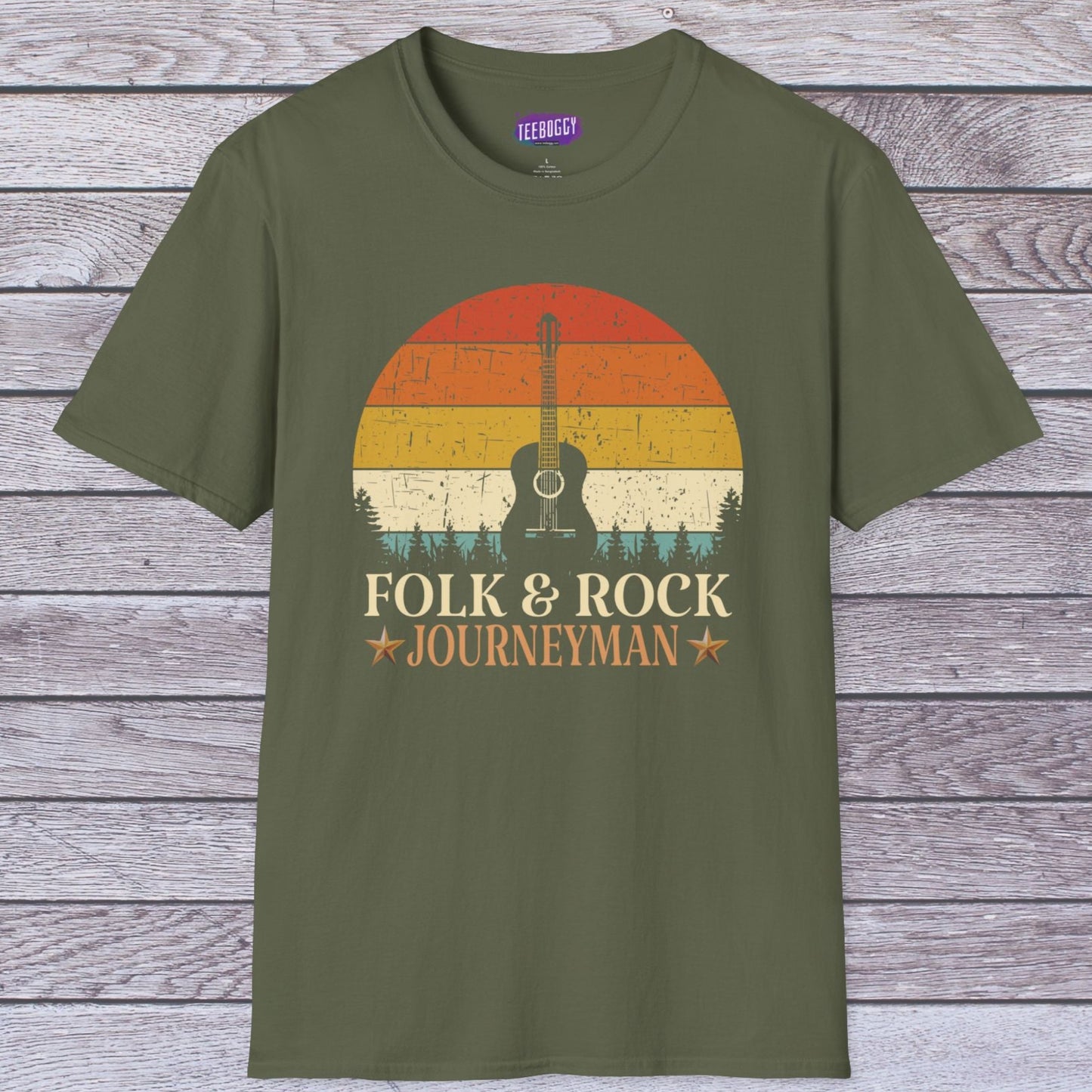 Guitar Sun Unisex T-Shirt Folk & Rock Journeyman Music Lover Tee
