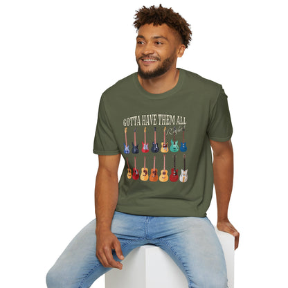 Guitar Shapes Unisex T-Shirt - Gotta Have Them All