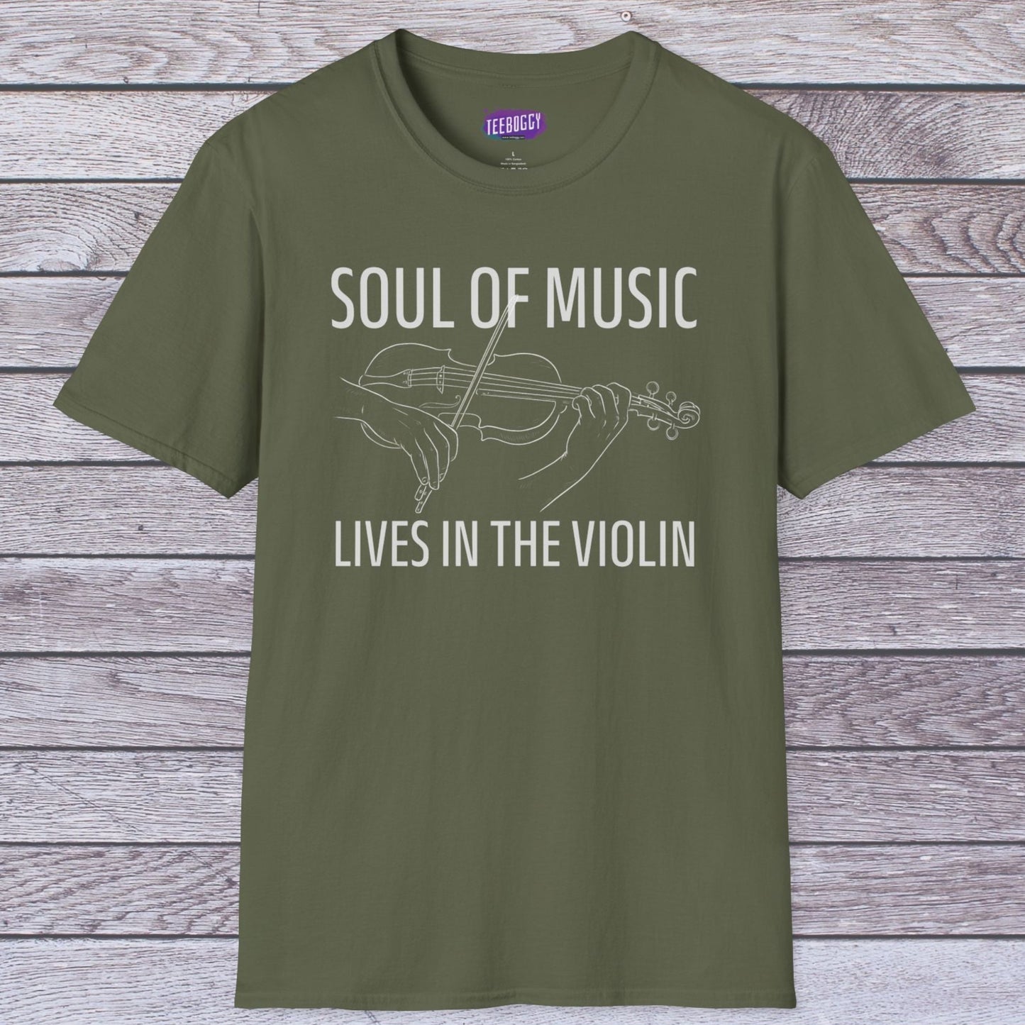 Violin T-Shirt - Soul of Music, Lives in the Violin