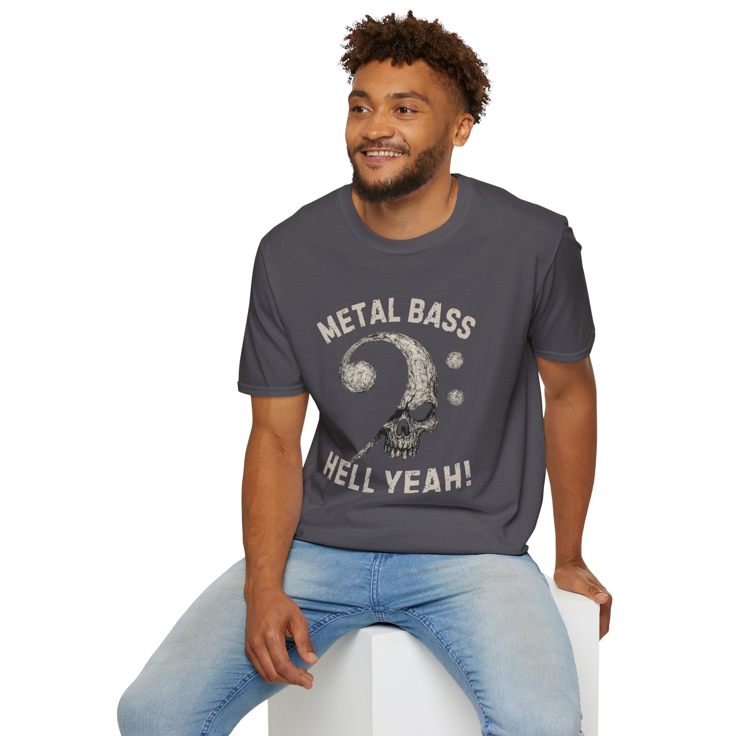 Metal Bass Skull T-Shirt — "Metal Bass, Hell Yeah!"