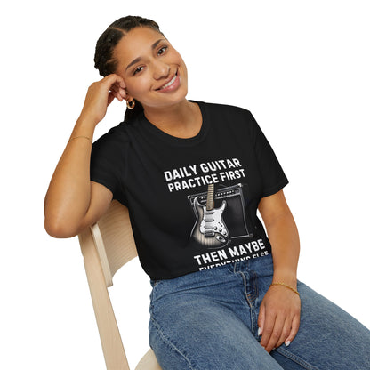 Daily Guitar Practice First T-Shirt — Rock Guitar & Amp Design