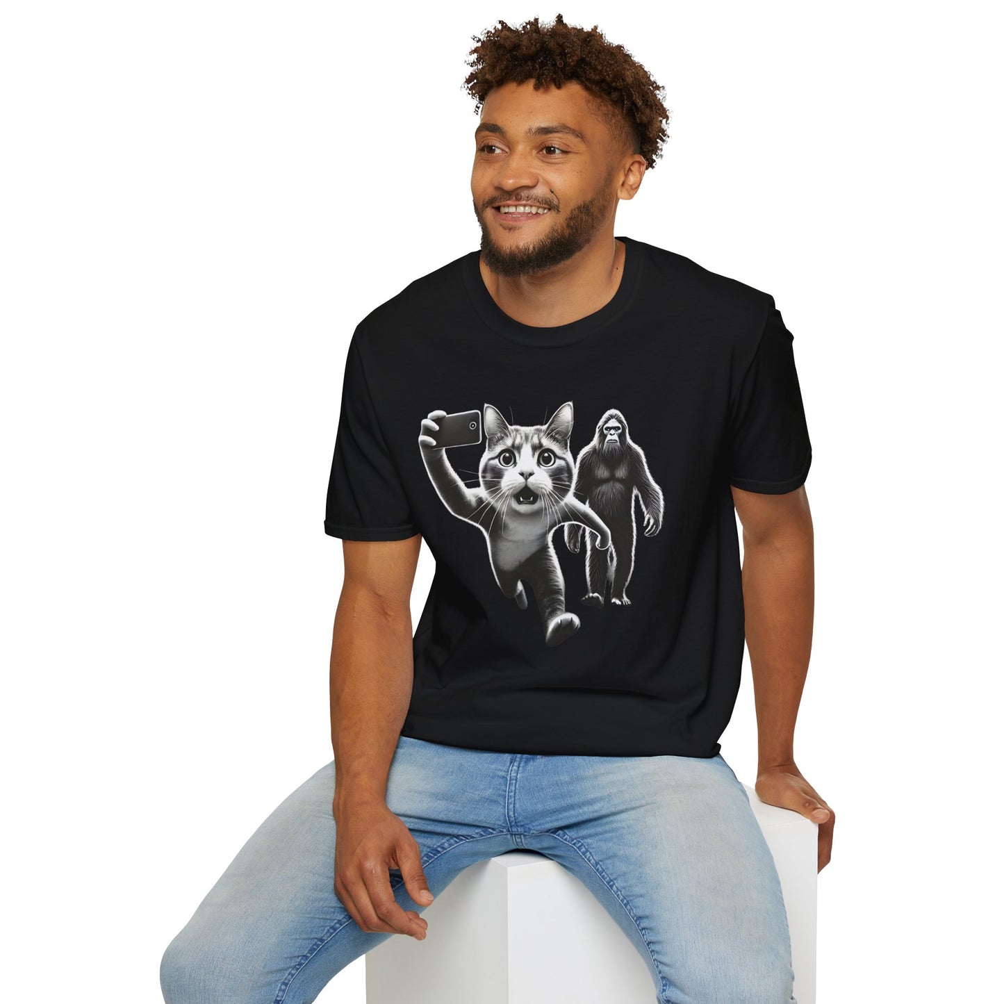 Cat Sasquatch Selfie T-Shirt