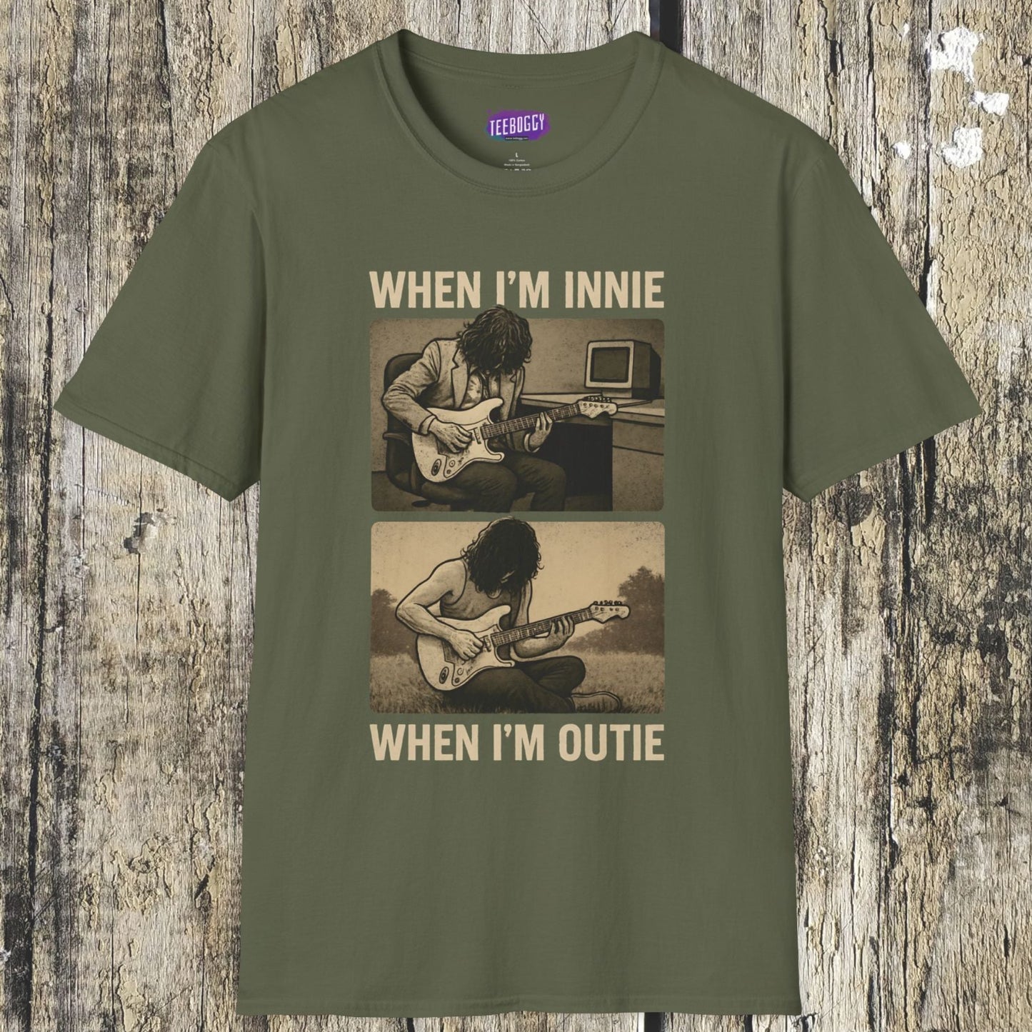 Severance Guitarist, Innie & Outie T-Shirt