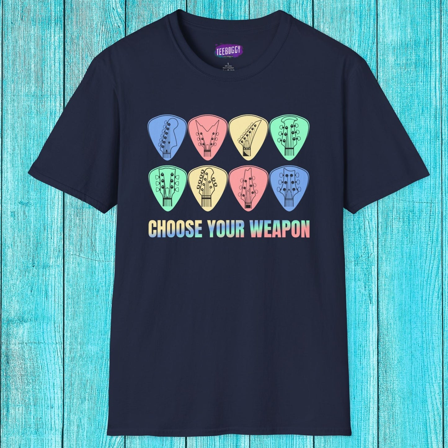 Guitar Plectrum T-Shirt - Choose Your Weapon