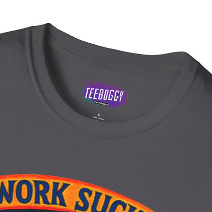 Rock Guitar T-Shirt - Work Sucks, Let's Rock