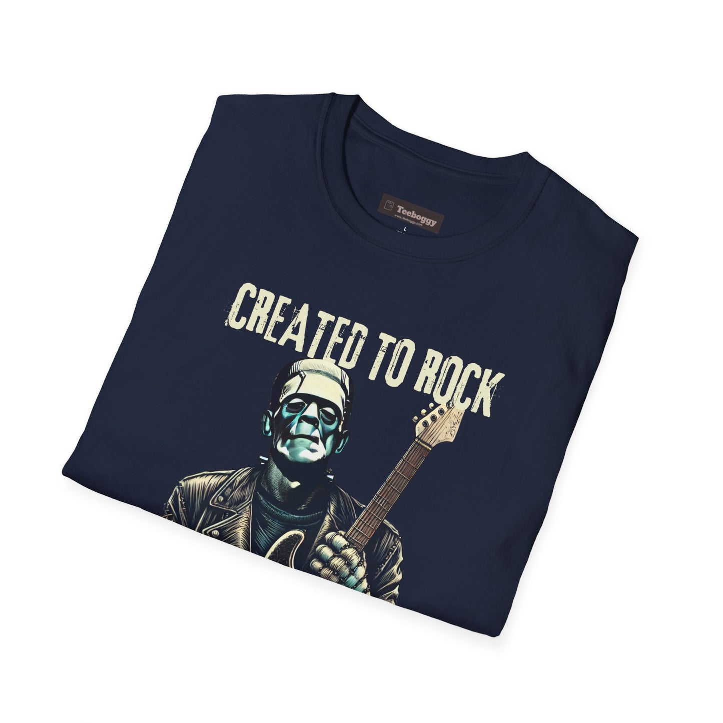 Crafted To Rock, With Bolt-on Neck, Frankenstein With Guitar, T-Shirt.
