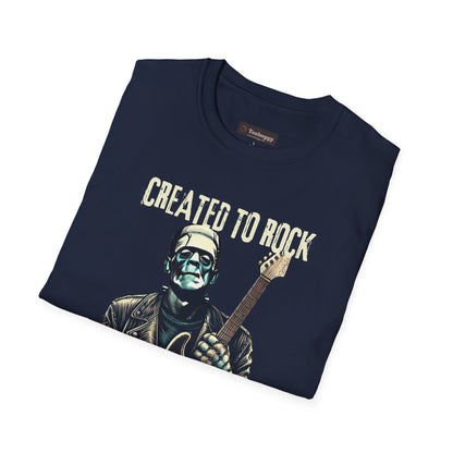 Crafted To Rock, With Bolt-on Neck, Frankenstein With Guitar, T-Shirt.