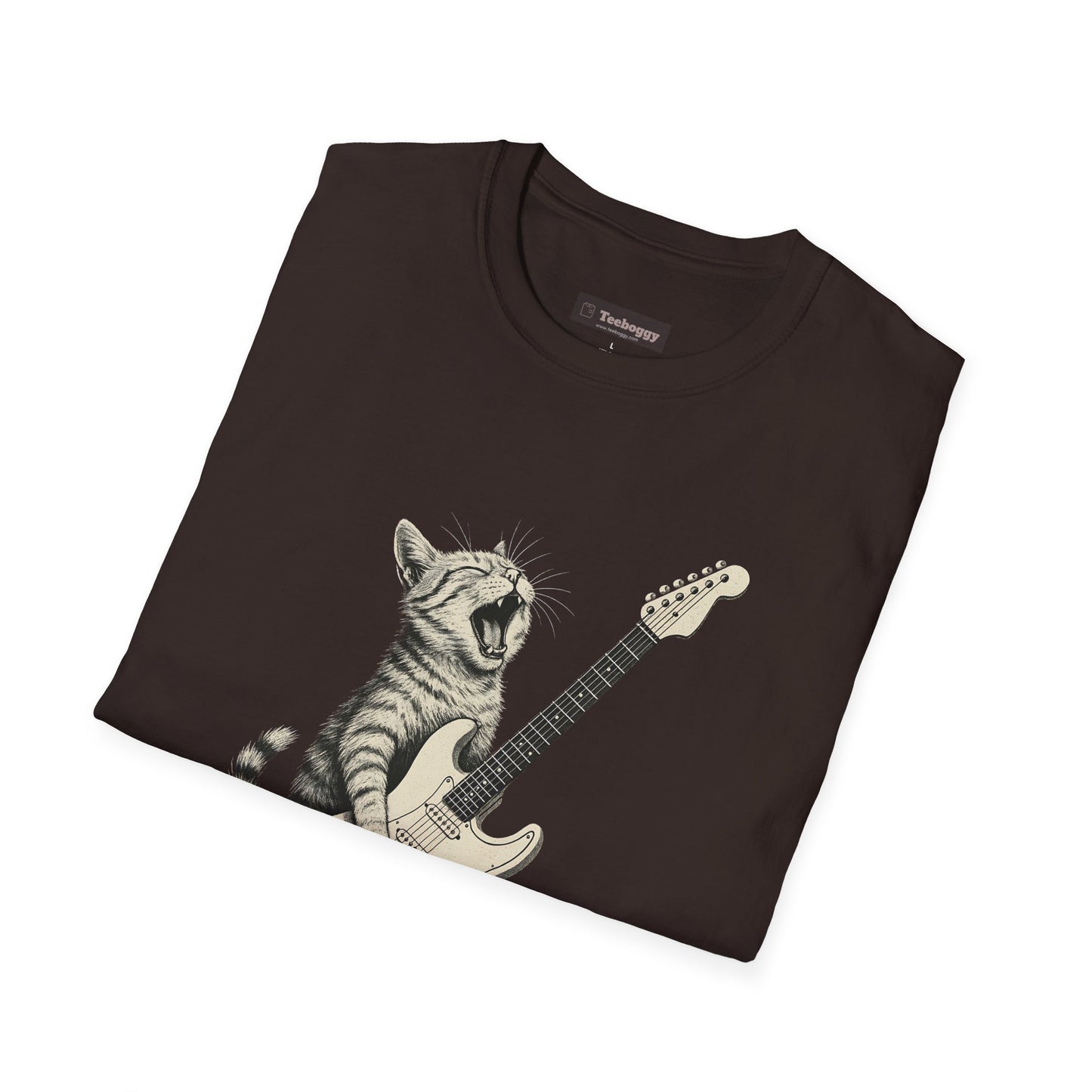 Cat Rocking-Out With Guitar, Hell Yeah!, T-Shirt.