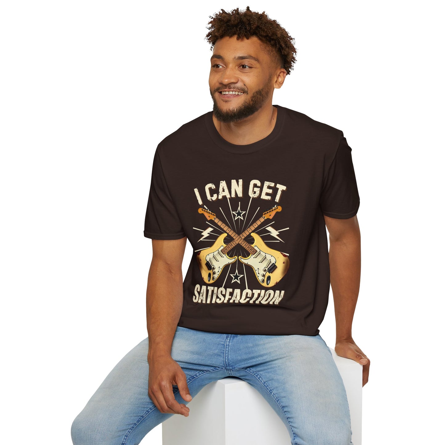 I Can Get Satisfaction T-Shirt — Stratocaster Guitar Rock Tee