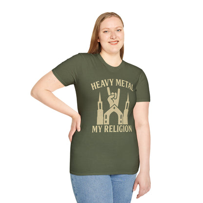 Heavy Metal Church Unisex T-Shirt - Heavy Metal, My Religion