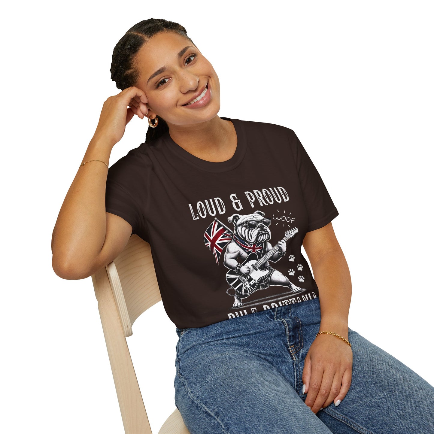 British Bulldog Rock T-Shirt — "Loud & Proud, Rule Brittania"