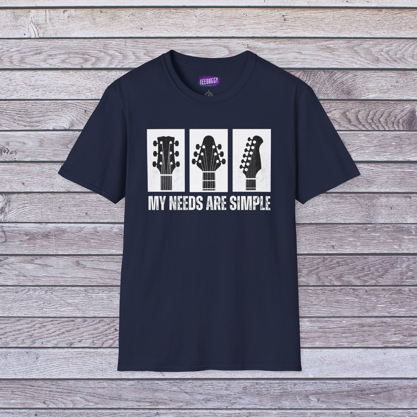 Guitar Headstocks T-Shirt - My Needs Are Simple
