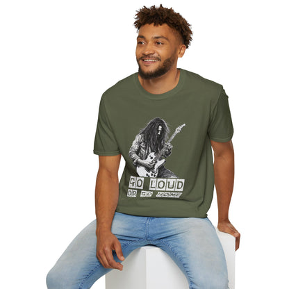 Rock Guitar T-Shirt — "Go Louid or Go Home" Graphic Tee