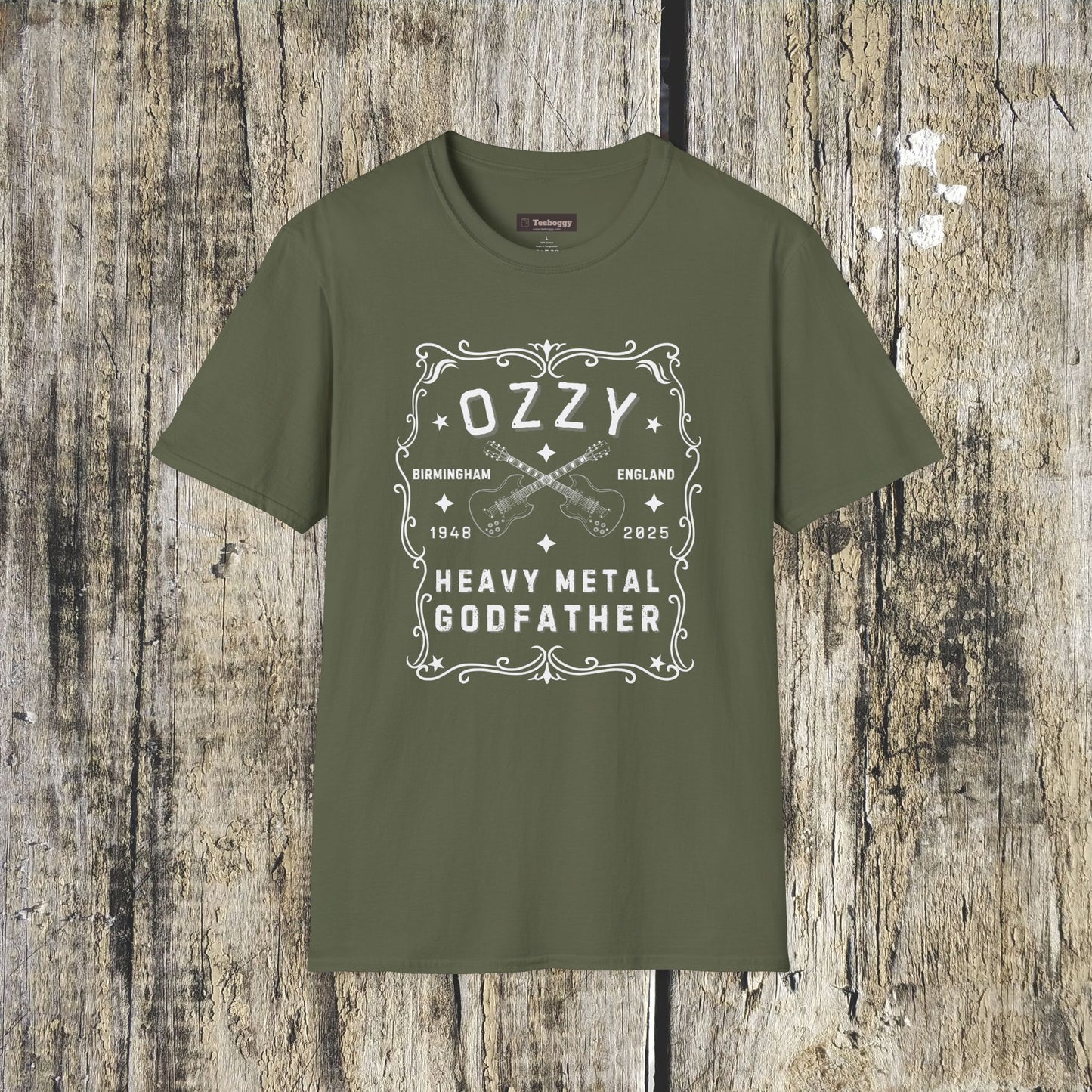 Memorial Whisky-Label T-Shirt — Tribute to the Heavy Metal Godfather (Birth Town • Years)