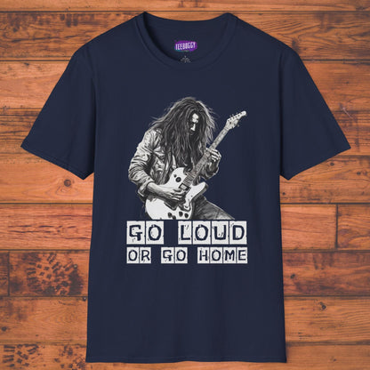 Guitarist Shredding Unisex T-Shirt - 'Go Loud or Go Home'